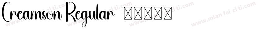 Creamson Regular字体转换